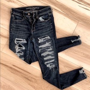 Distressed jeans